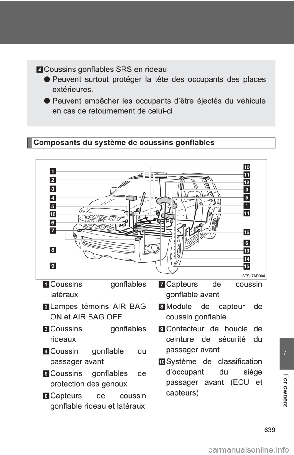 TOYOTA SEQUOIA 2015 2.G Owners Manual 639
7
For owners 