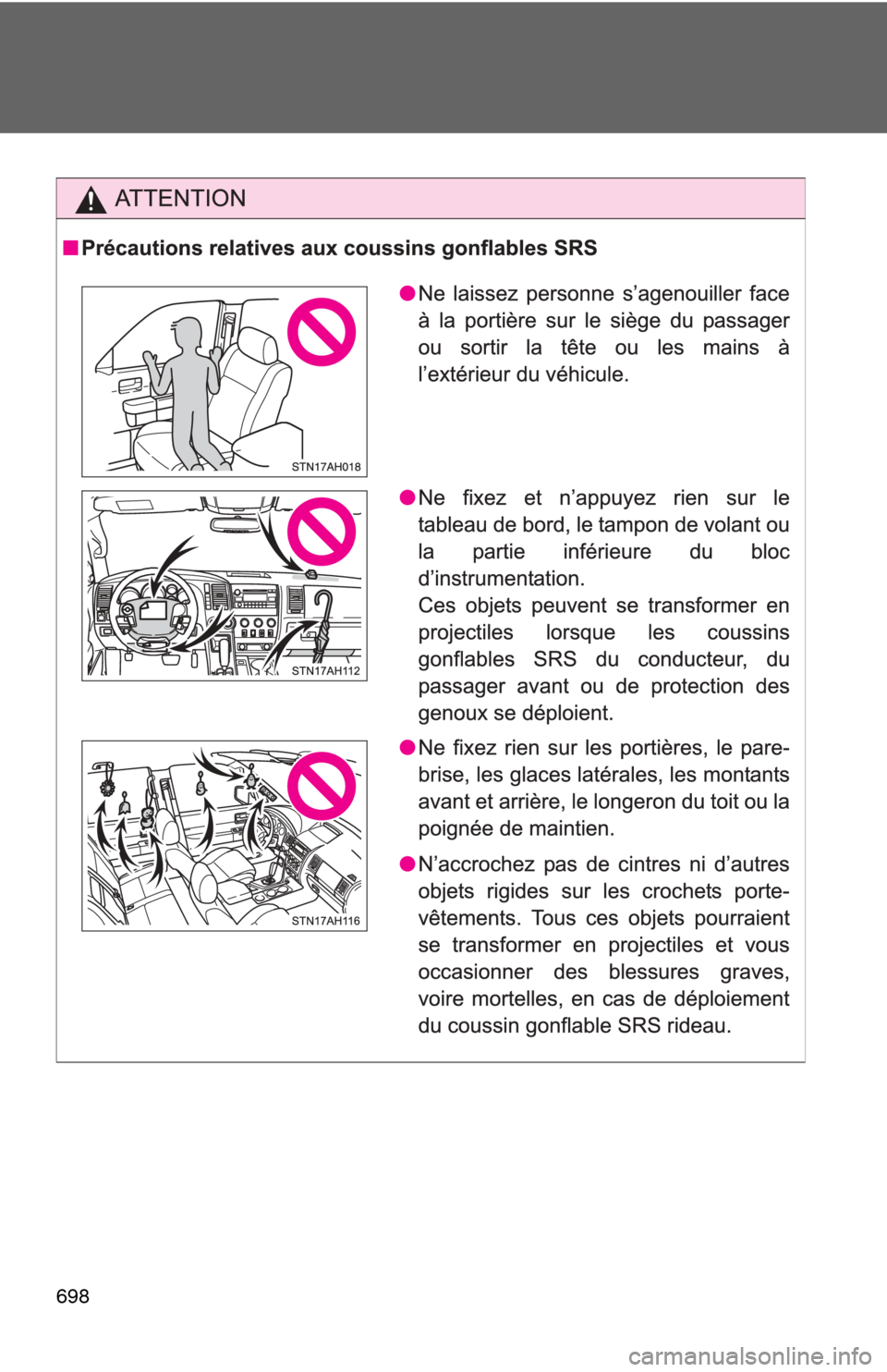 TOYOTA TUNDRA 2011 2.G Owners Manual 698 