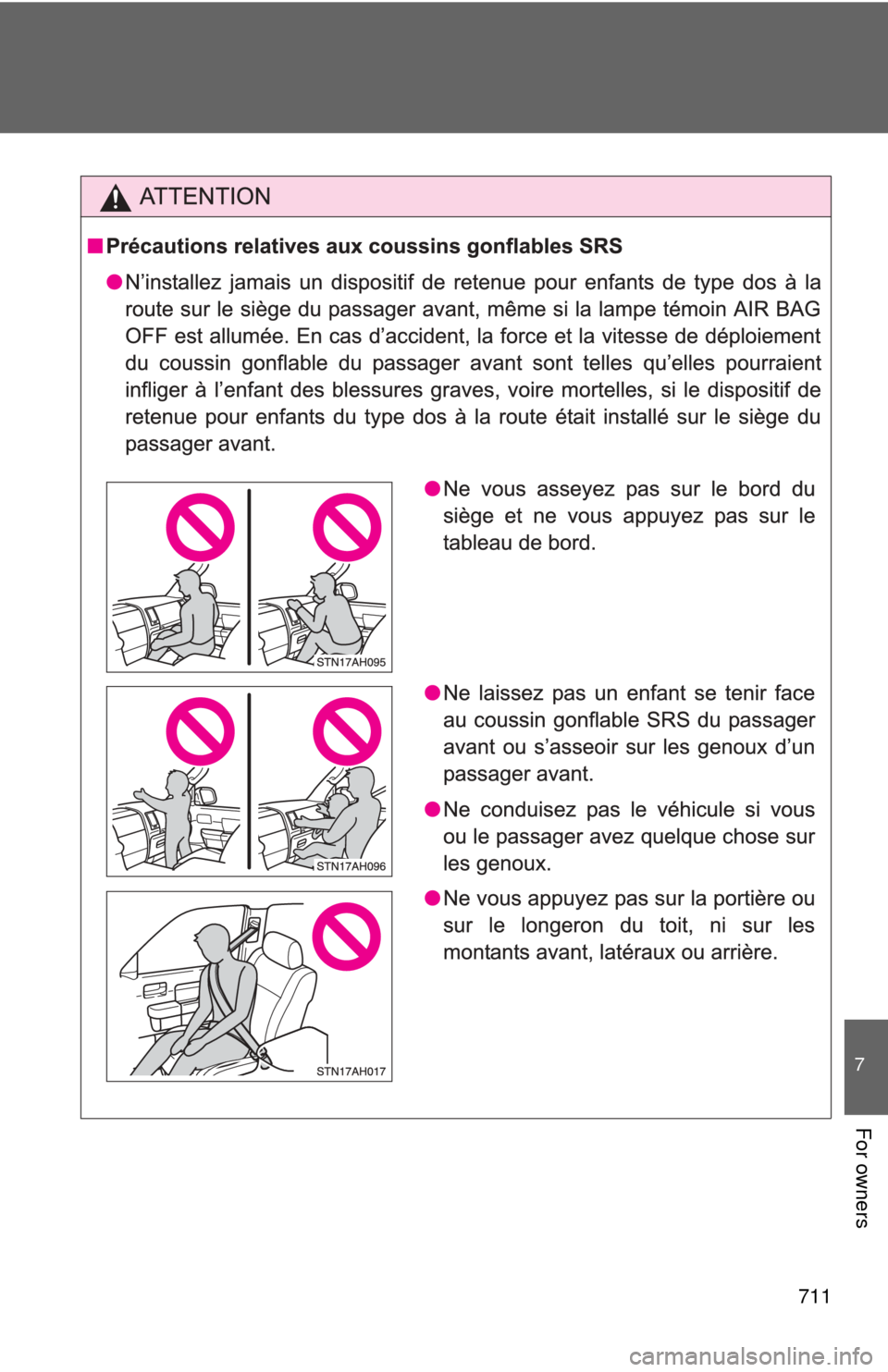 TOYOTA TUNDRA 2012 2.G Owners Manual 711
7
For owners 
