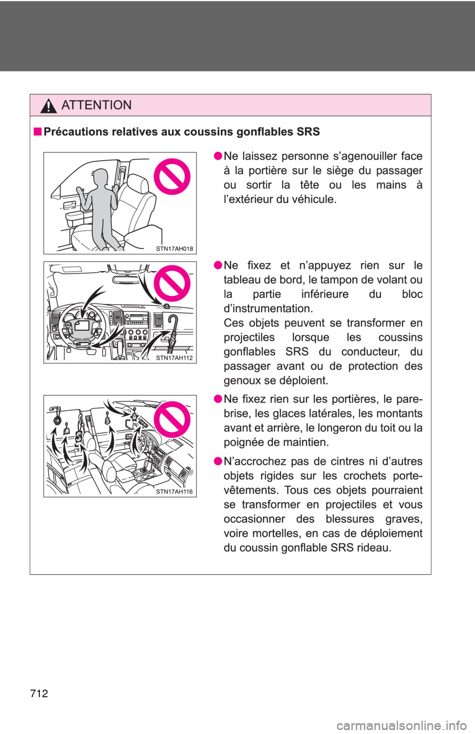 TOYOTA TUNDRA 2012 2.G Owners Manual 712 
