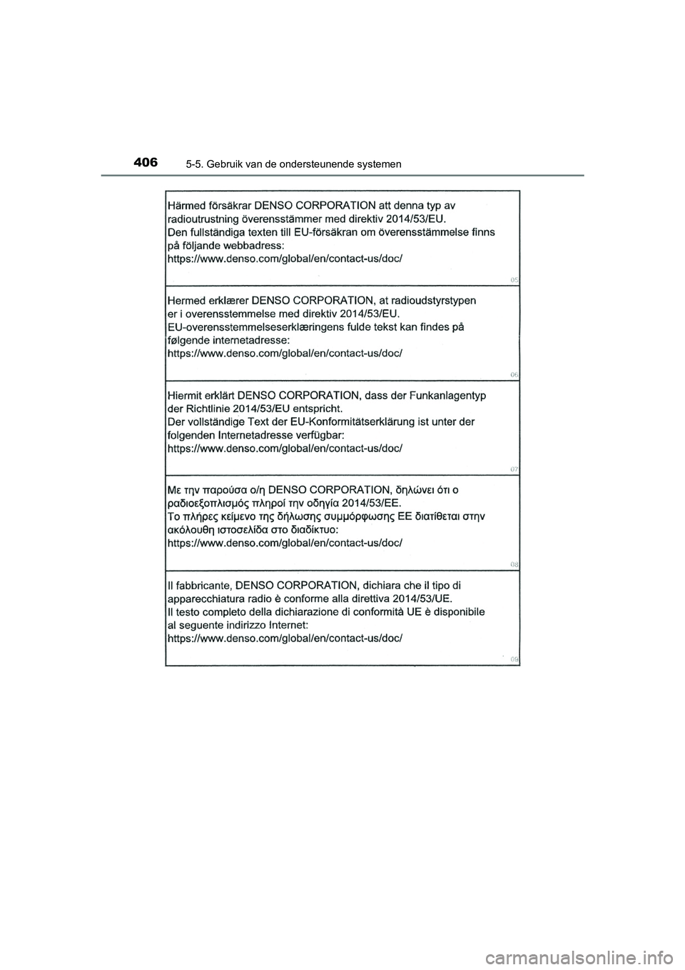 TOYOTA PRIUS PLUG-IN HYBRID 2019  Instructieboekje (in Dutch) 4065-5. Gebruik van de ondersteunende systemen
PRIUS PHV_OM_OM47C78E_(EE)
PRIUS PHV_OM_OM47C78E_(EE).book  Page 406  Wednesday, April 3, 2019  10:55 AM 