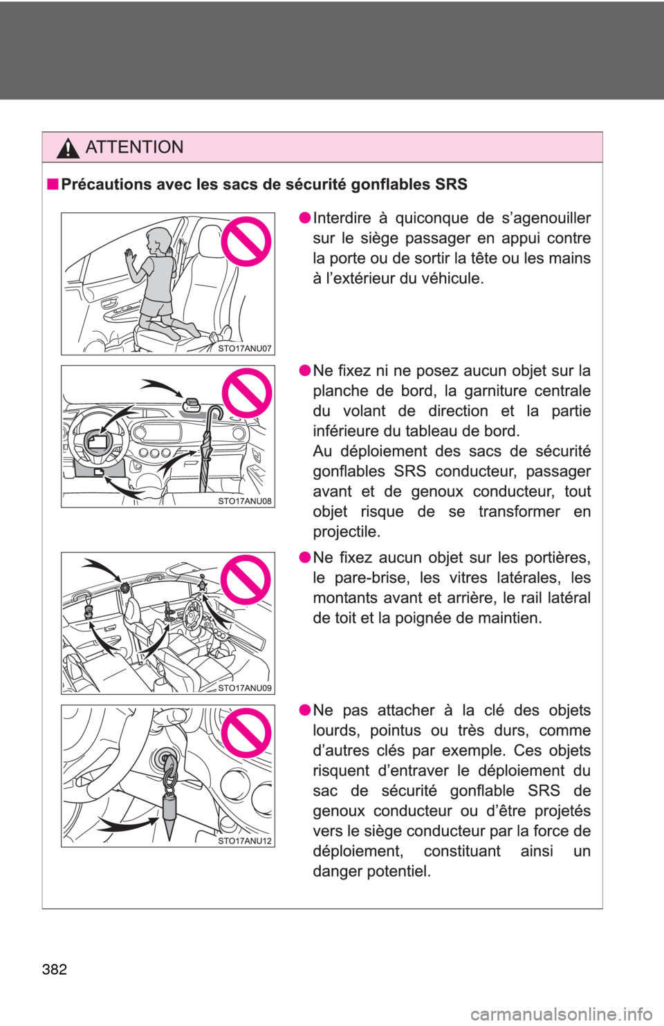 TOYOTA YARIS 2012 3.G Owners Manual 382 