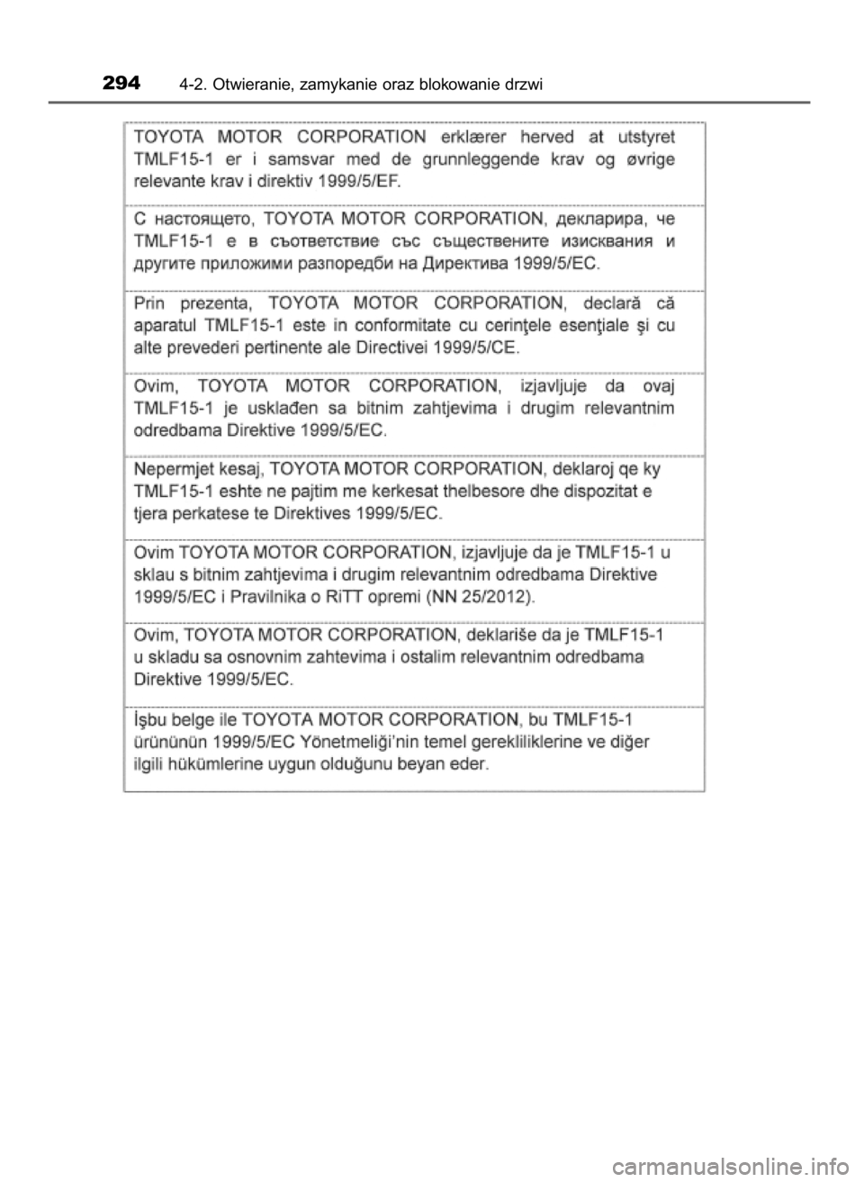 TOYOTA PRIUS PLUG-IN HYBRID 2017  Instrukcja obsługi (in Polish) 2944-2. Otwieranie, zamykanie oraz blokowanie drzwi
69 PRIUS Plug_in OM47A89E  9/2/17  8:41  Page 294    (Black plate) 