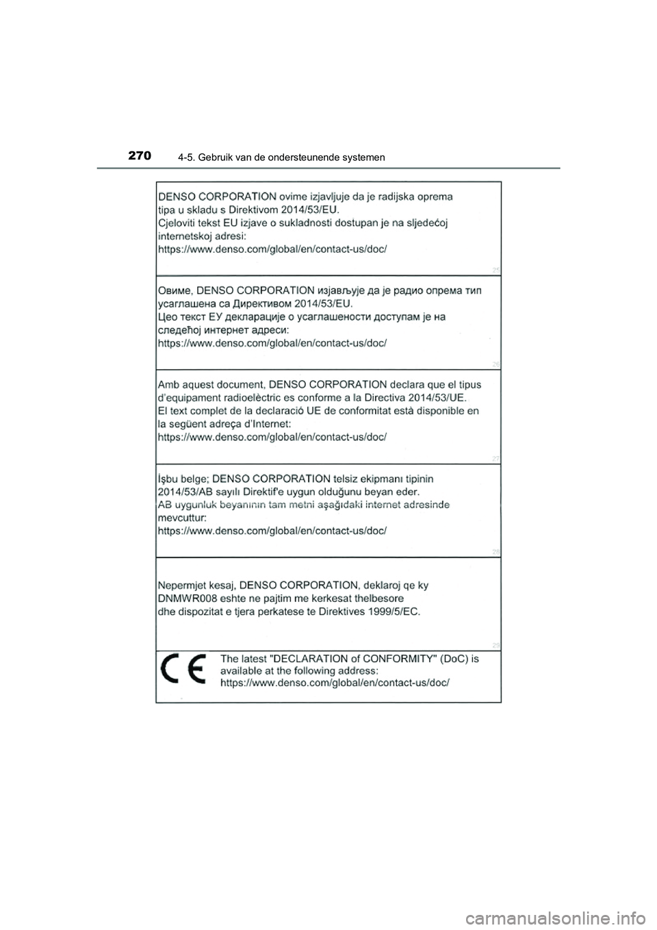 TOYOTA PRIUS PLUS 2018  Instructieboekje (in Dutch) 2704-5. Gebruik van de ondersteunende systemen
PRIUS +_OM_OM47D30E_(EE)
PRIUS +_OM_OM47D30E_(EE).book  Page 270  Friday, February 8, 2019  4:01 PM 