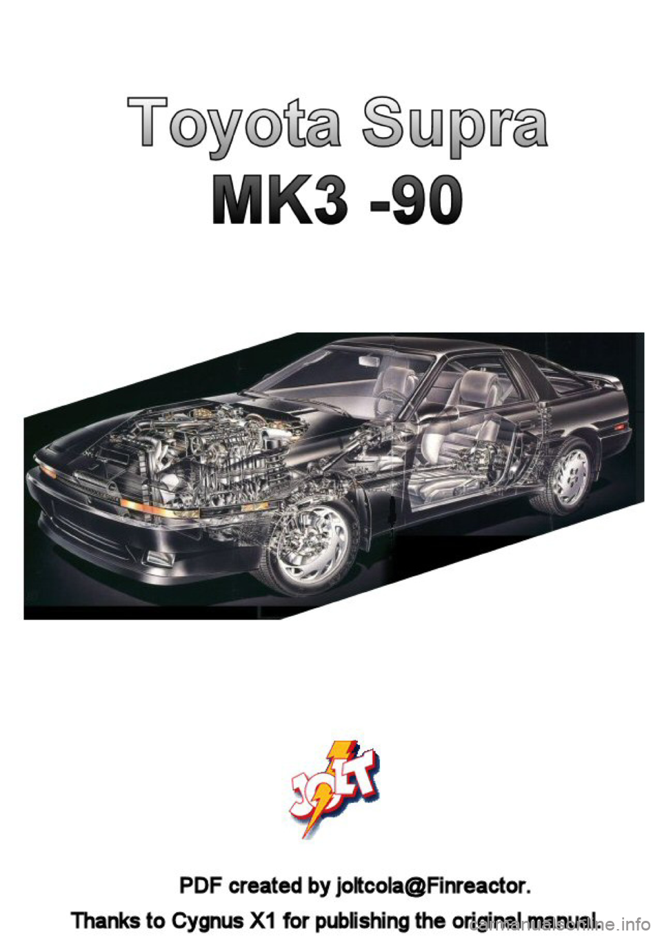 TOYOTA SUPRA 1990 3.G Workshop Manual 