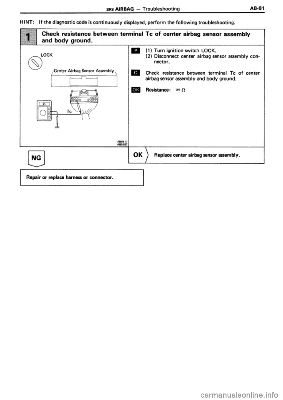 TOYOTA SUPRA 1990 3.G Workshop Manual 