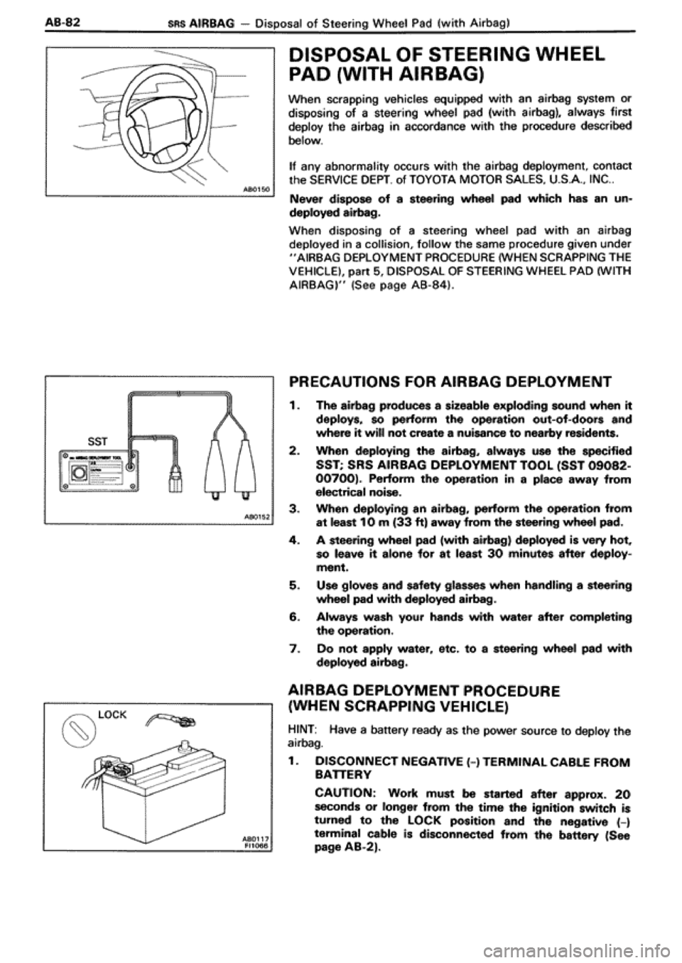 TOYOTA SUPRA 1990 3.G Workshop Manual 