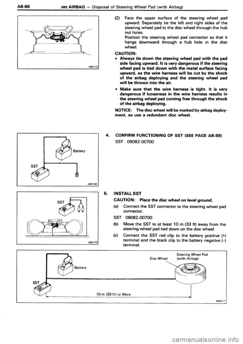 TOYOTA SUPRA 1990 3.G Workshop Manual 