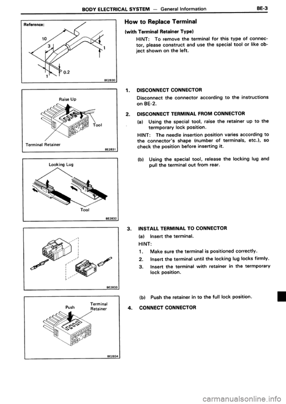 TOYOTA SUPRA 1990 3.G Workshop Manual 