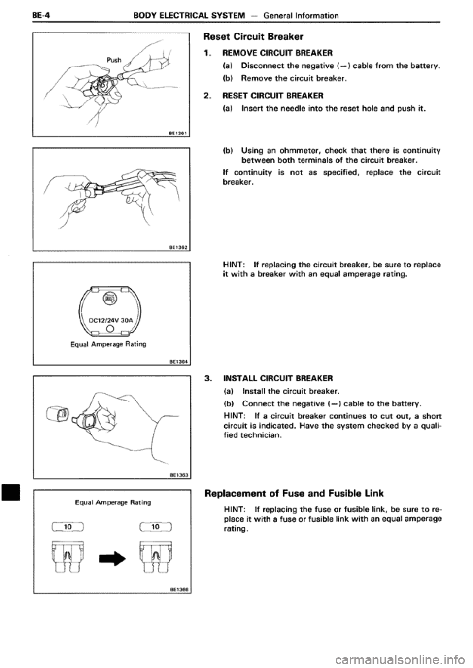 TOYOTA SUPRA 1990 3.G Workshop Manual 