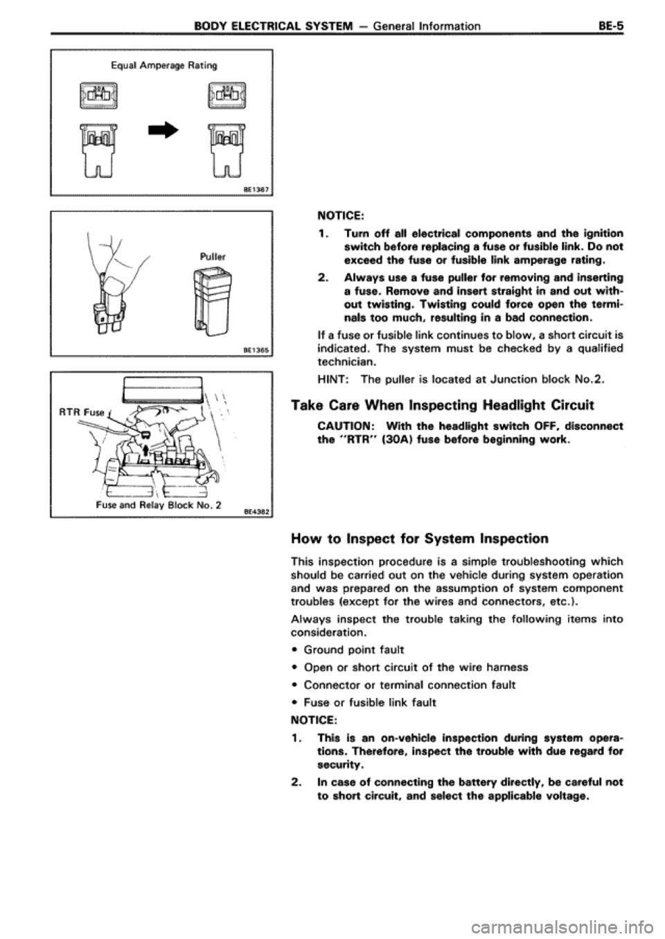 TOYOTA SUPRA 1990 3.G Workshop Manual 