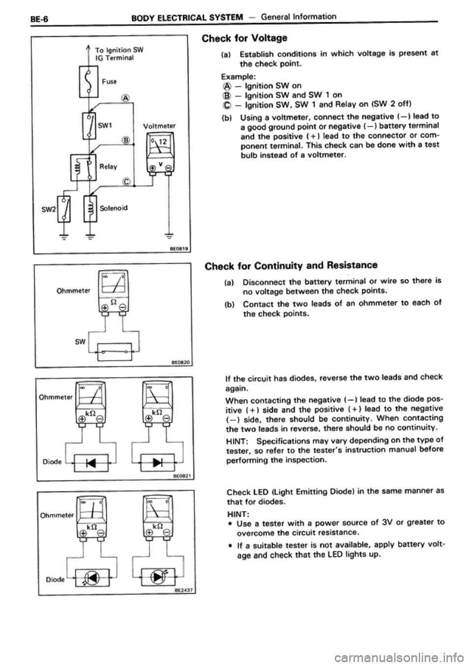 TOYOTA SUPRA 1990 3.G Workshop Manual 