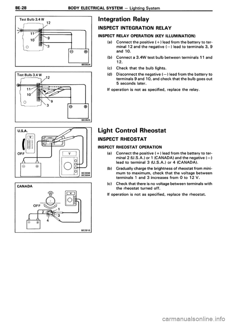 TOYOTA SUPRA 1990 3.G Workshop Manual 