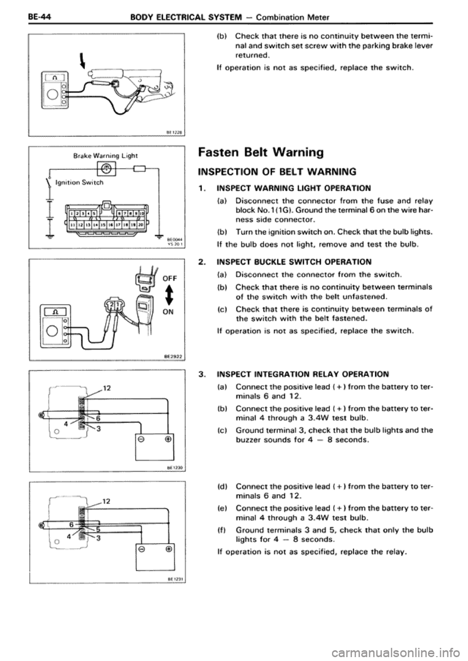 TOYOTA SUPRA 1990 3.G Workshop Manual 