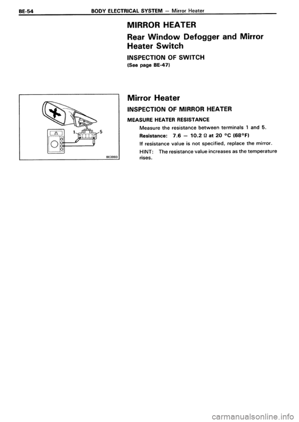 TOYOTA SUPRA 1990 3.G Workshop Manual 