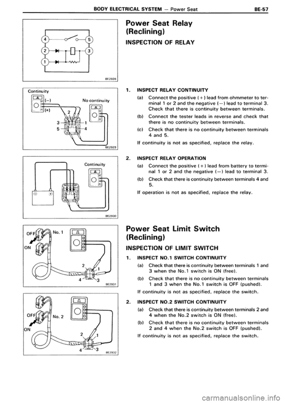 TOYOTA SUPRA 1990 3.G Workshop Manual 