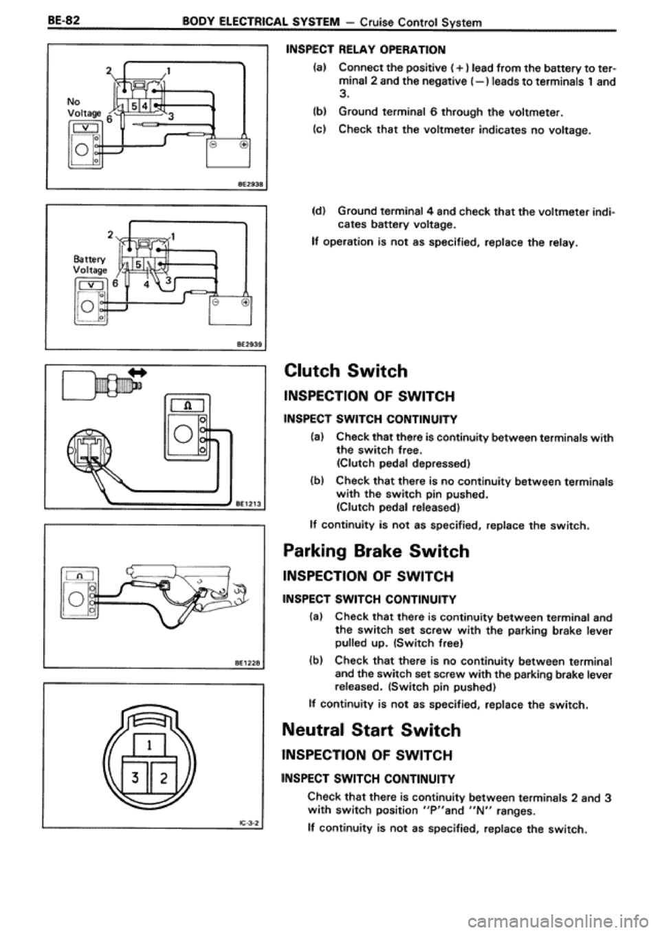 TOYOTA SUPRA 1990 3.G Workshop Manual 