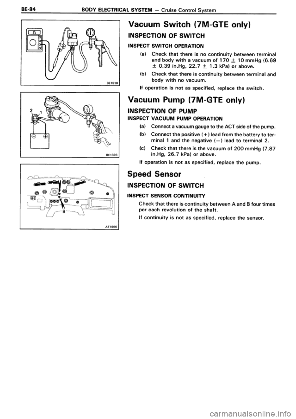 TOYOTA SUPRA 1990 3.G Workshop Manual 