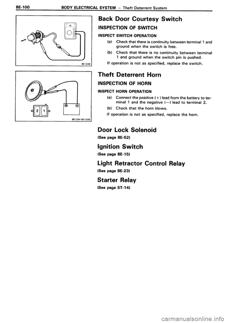 TOYOTA SUPRA 1990 3.G Workshop Manual 