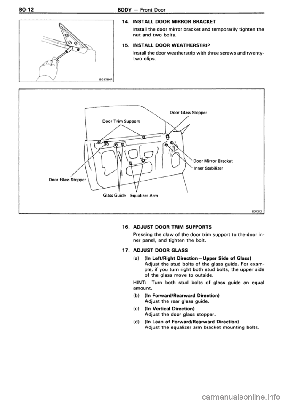 TOYOTA SUPRA 1990 3.G Workshop Manual 