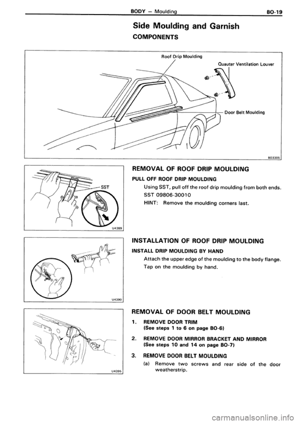 TOYOTA SUPRA 1990 3.G Workshop Manual 