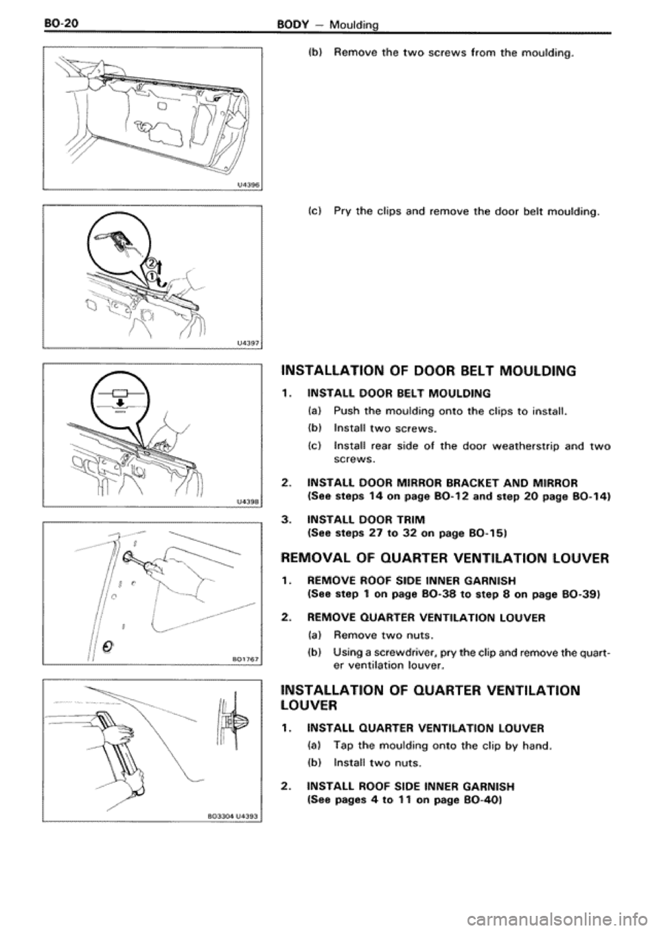 TOYOTA SUPRA 1990 3.G Workshop Manual 
