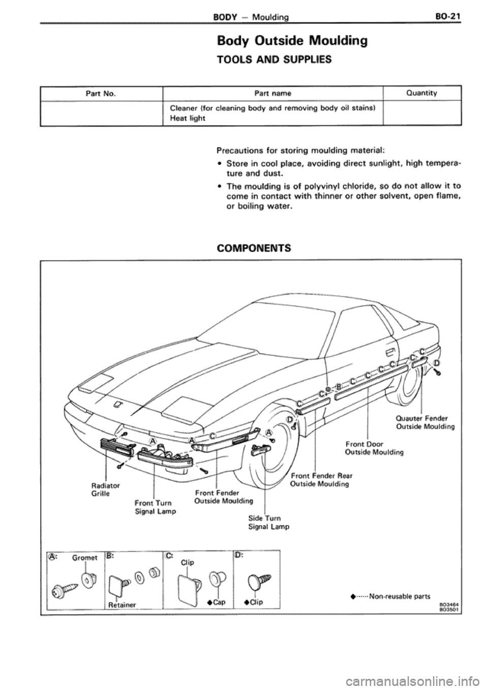 TOYOTA SUPRA 1990 3.G Workshop Manual 