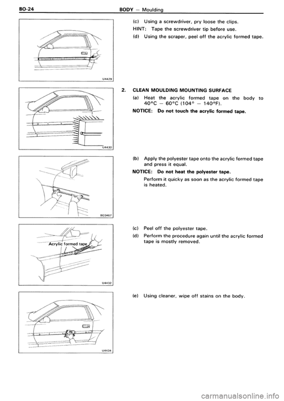 TOYOTA SUPRA 1990 3.G Workshop Manual 