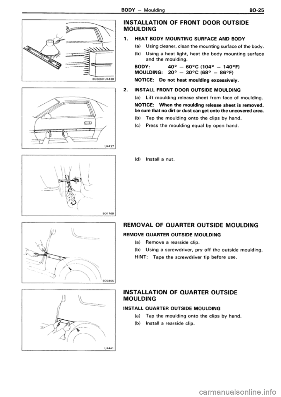 TOYOTA SUPRA 1990 3.G Workshop Manual 
