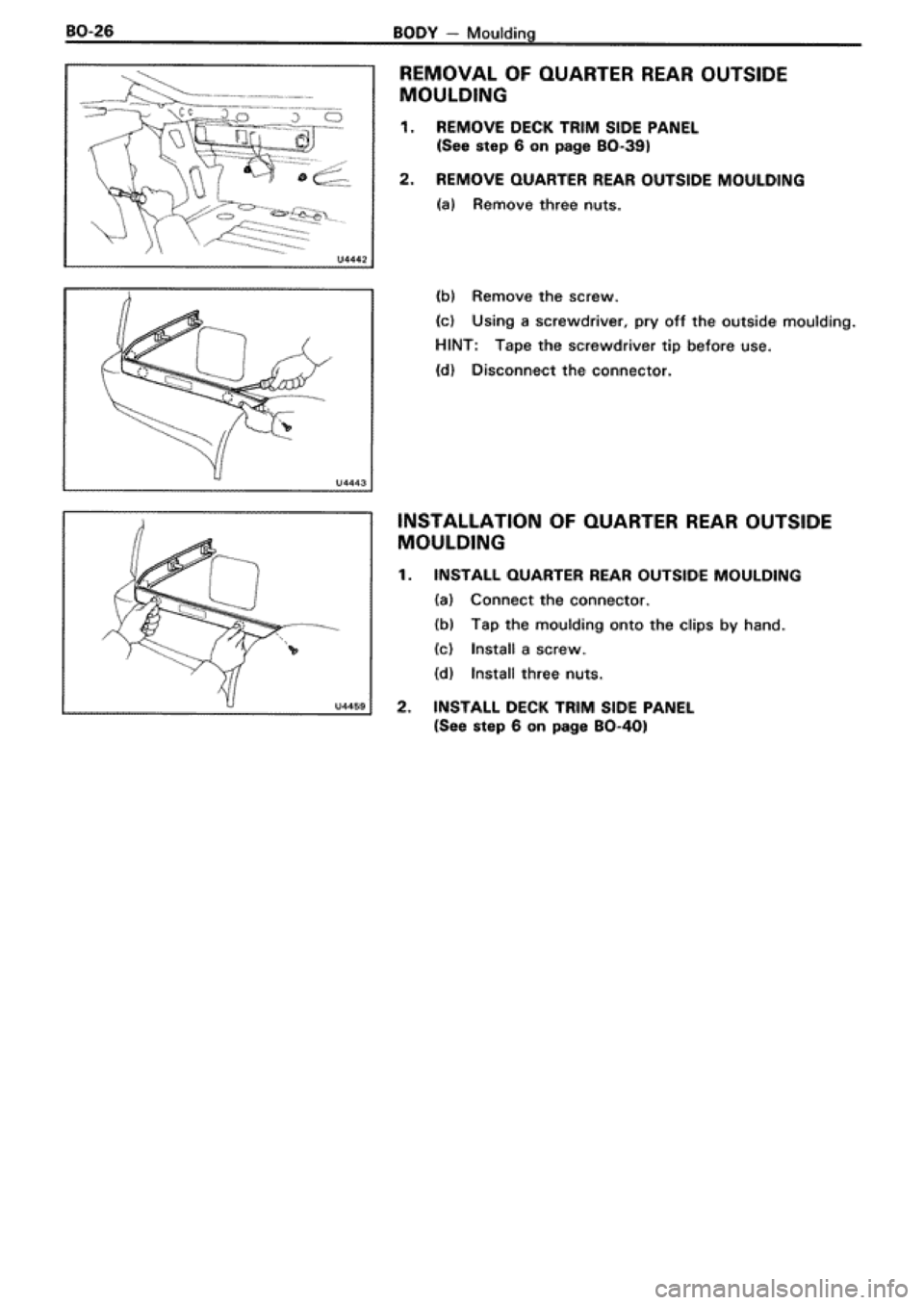 TOYOTA SUPRA 1990 3.G Workshop Manual 