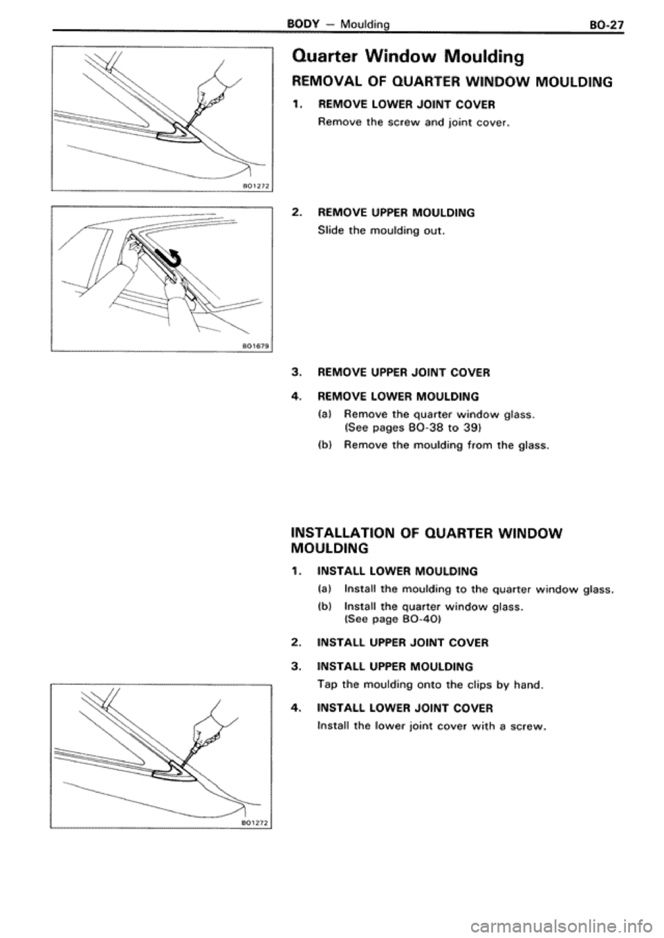 TOYOTA SUPRA 1990 3.G Workshop Manual 
