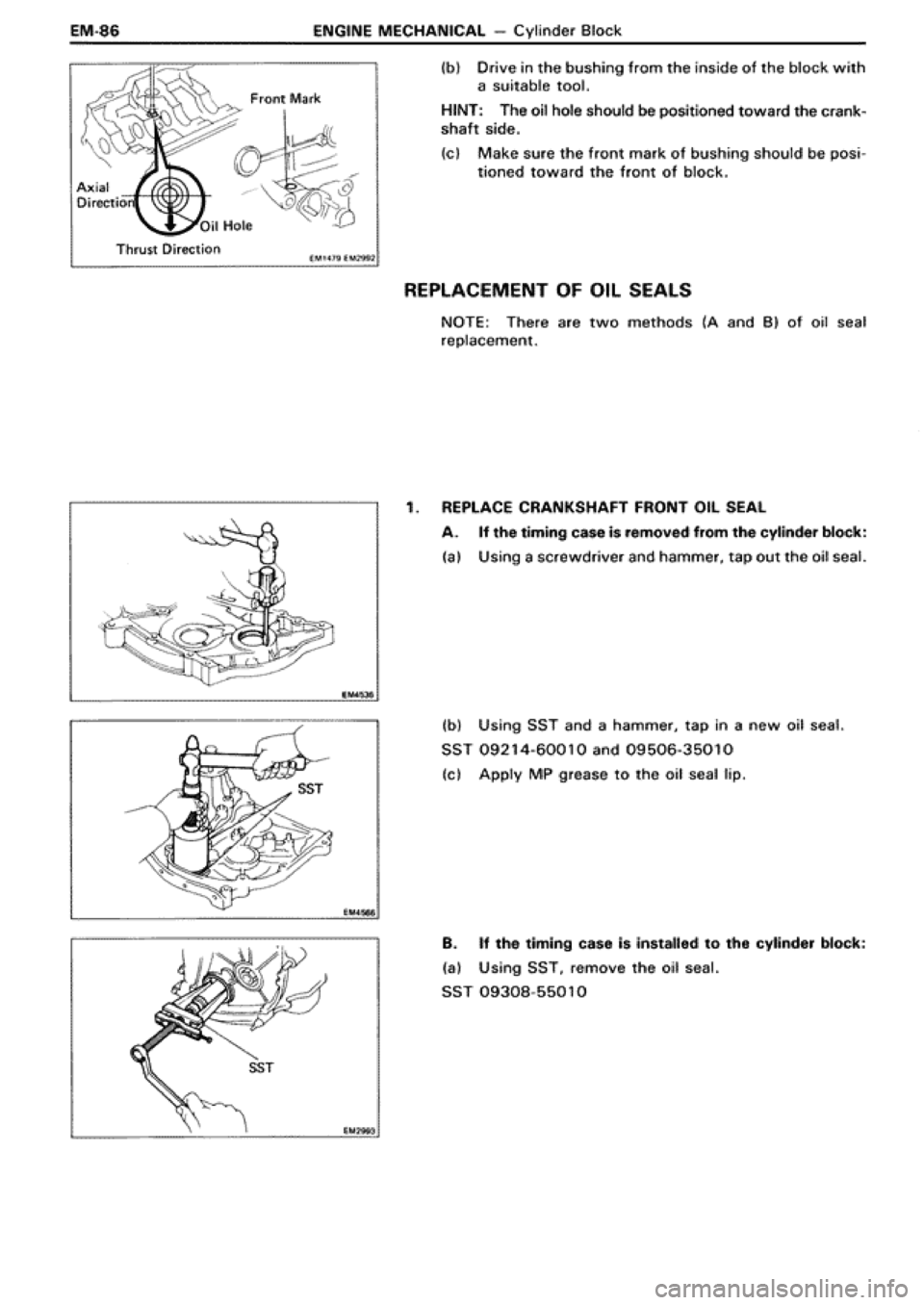 TOYOTA SUPRA 1990 3.G Workshop Manual 