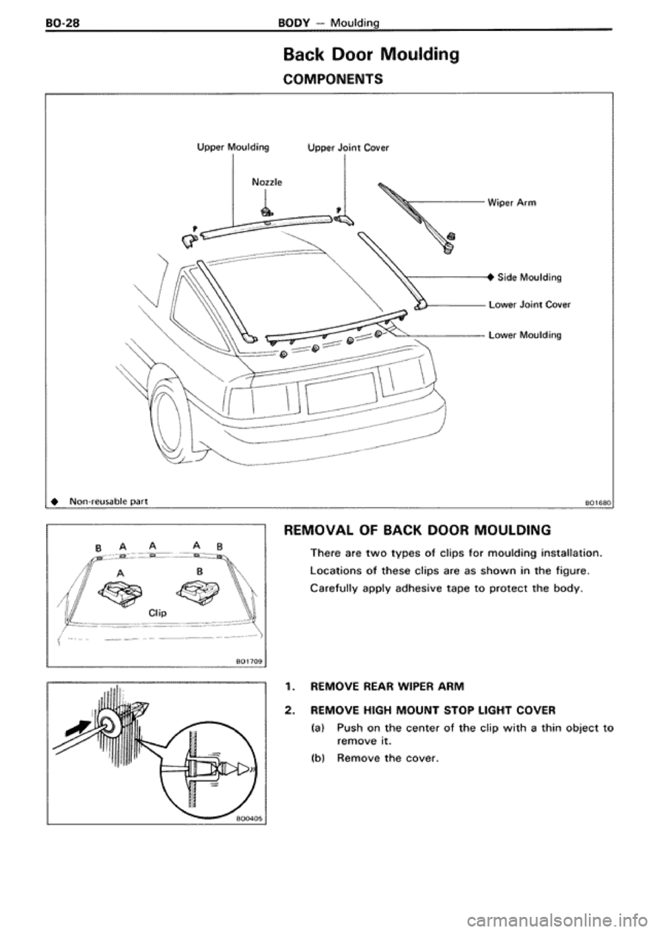 TOYOTA SUPRA 1990 3.G Workshop Manual 