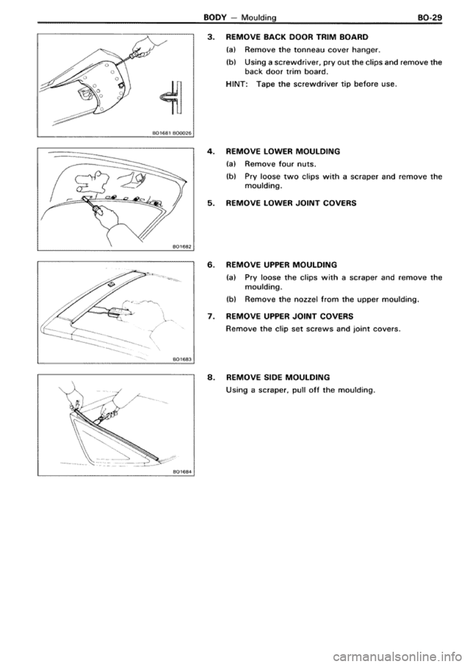 TOYOTA SUPRA 1990 3.G Workshop Manual 
