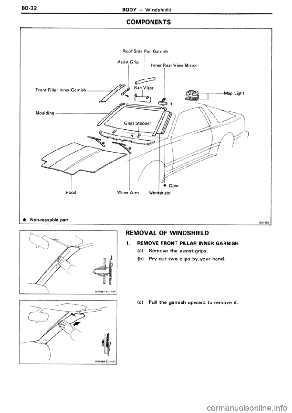 TOYOTA SUPRA 1990 3.G Workshop Manual 