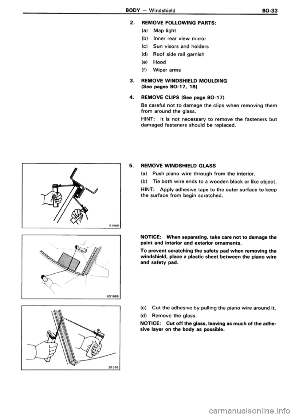 TOYOTA SUPRA 1990 3.G Workshop Manual 