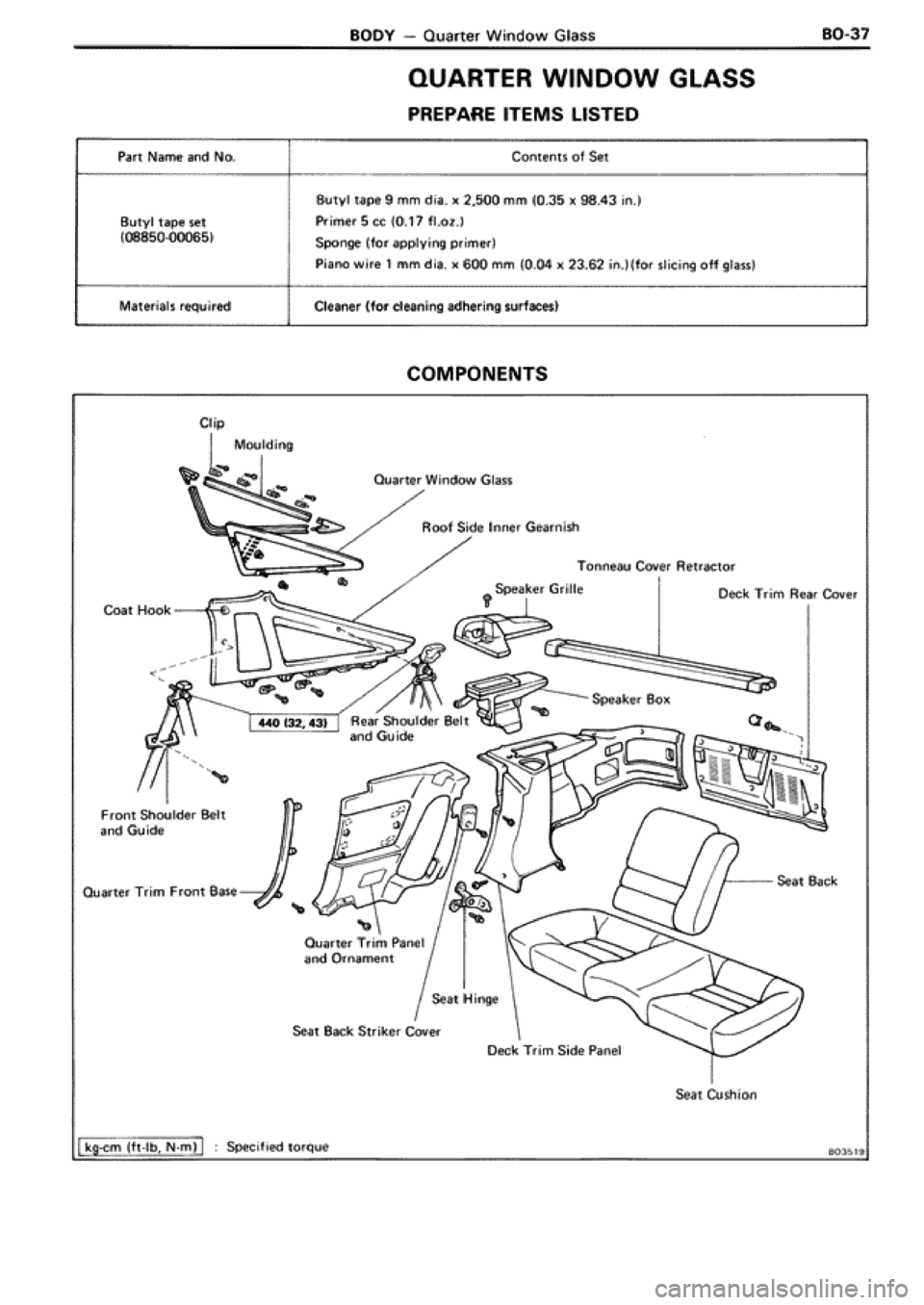 TOYOTA SUPRA 1990 3.G Workshop Manual 
