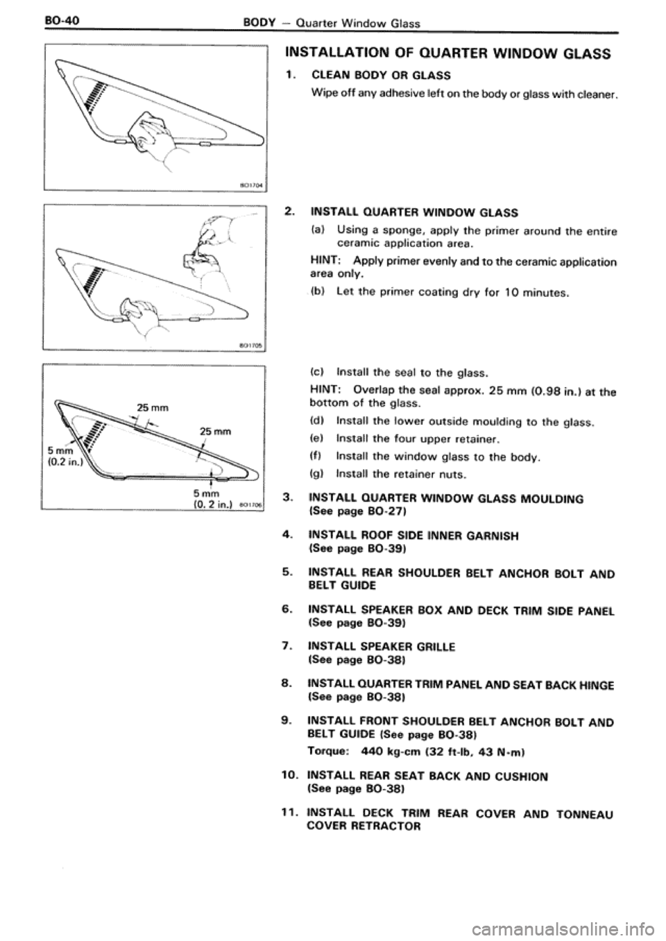 TOYOTA SUPRA 1990 3.G Workshop Manual 