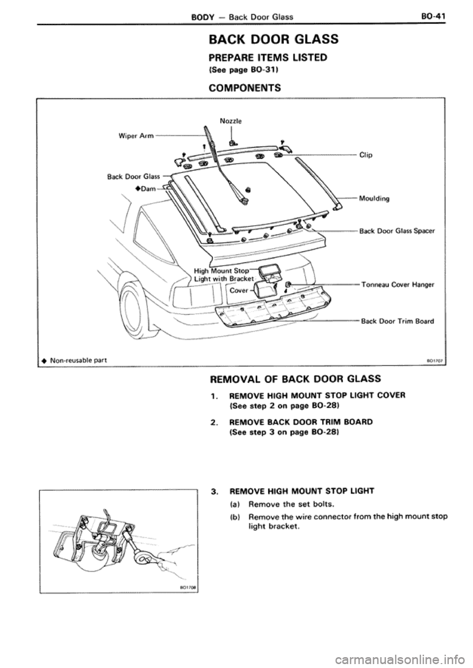 TOYOTA SUPRA 1990 3.G Workshop Manual 