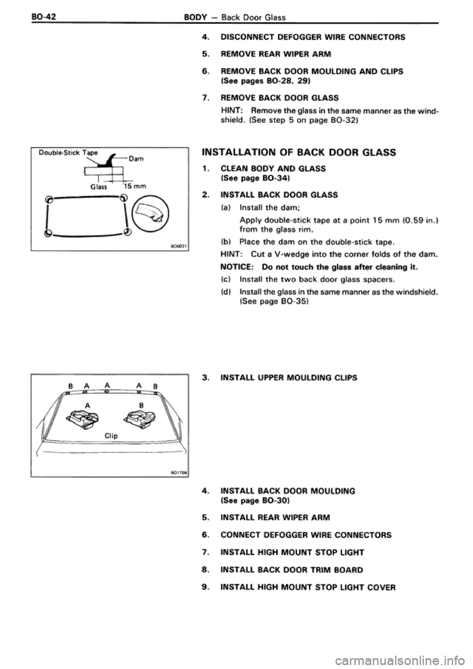TOYOTA SUPRA 1990 3.G Workshop Manual 