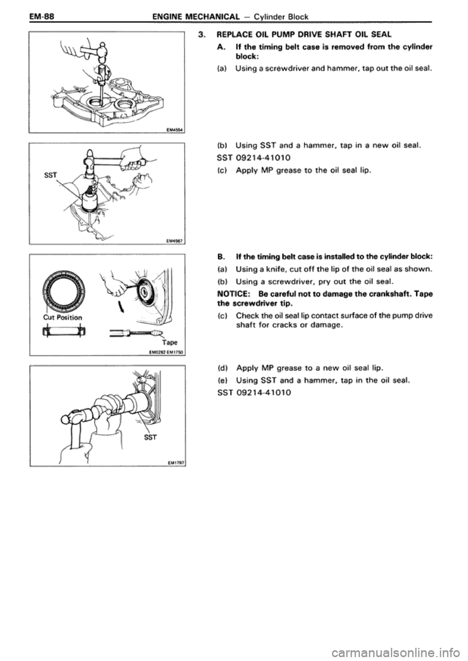 TOYOTA SUPRA 1990 3.G Workshop Manual 