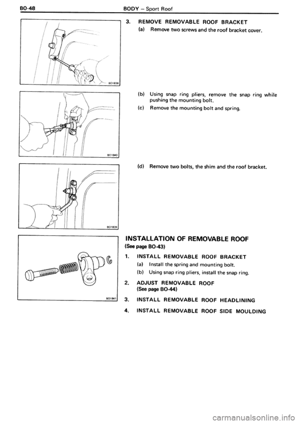 TOYOTA SUPRA 1990 3.G Workshop Manual 