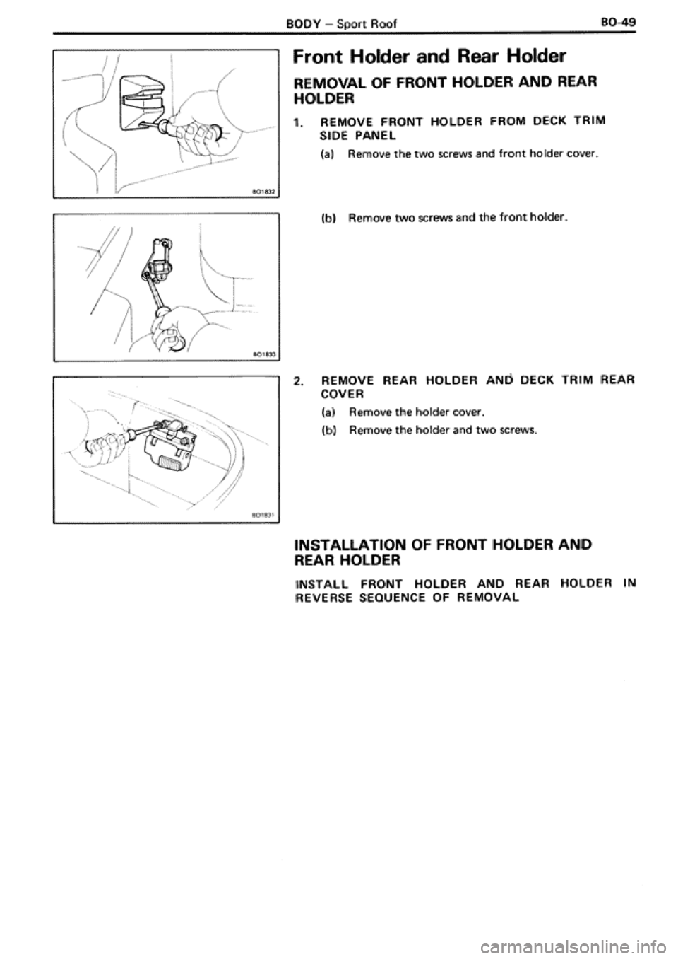 TOYOTA SUPRA 1990 3.G Workshop Manual 