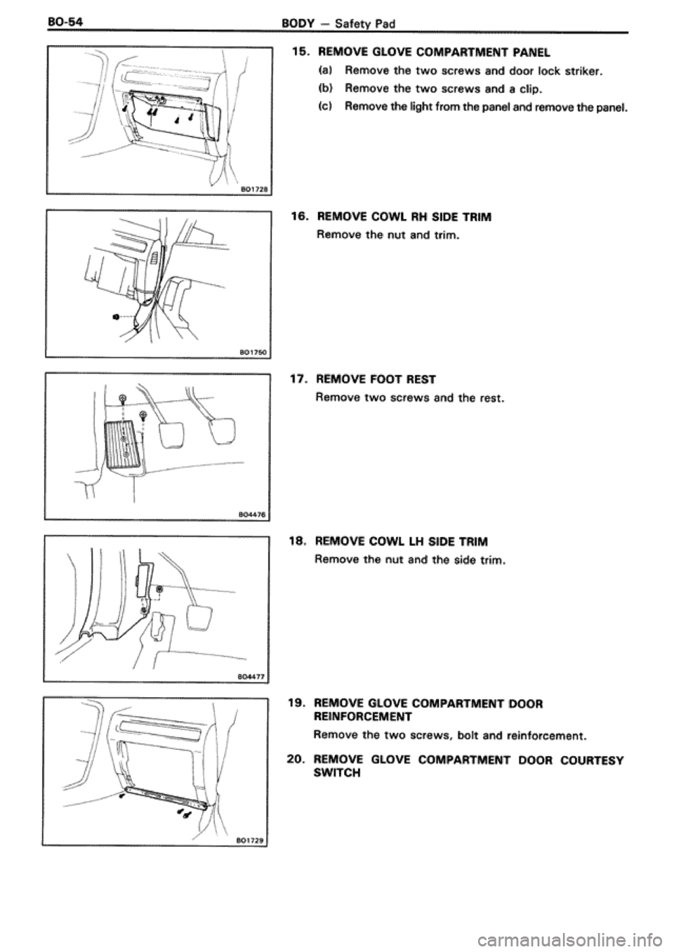 TOYOTA SUPRA 1990 3.G Workshop Manual 