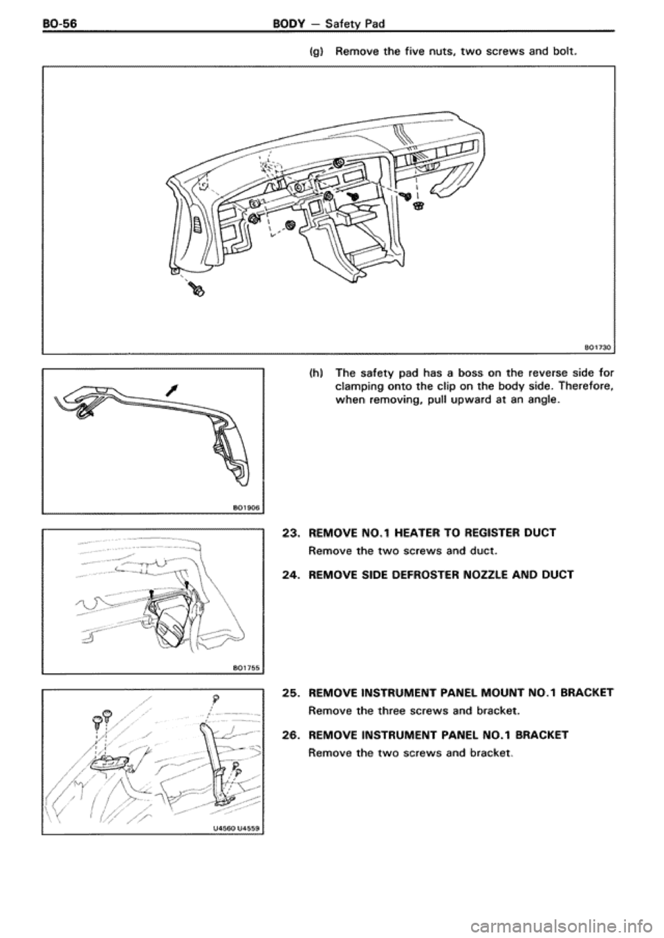TOYOTA SUPRA 1990 3.G Workshop Manual 