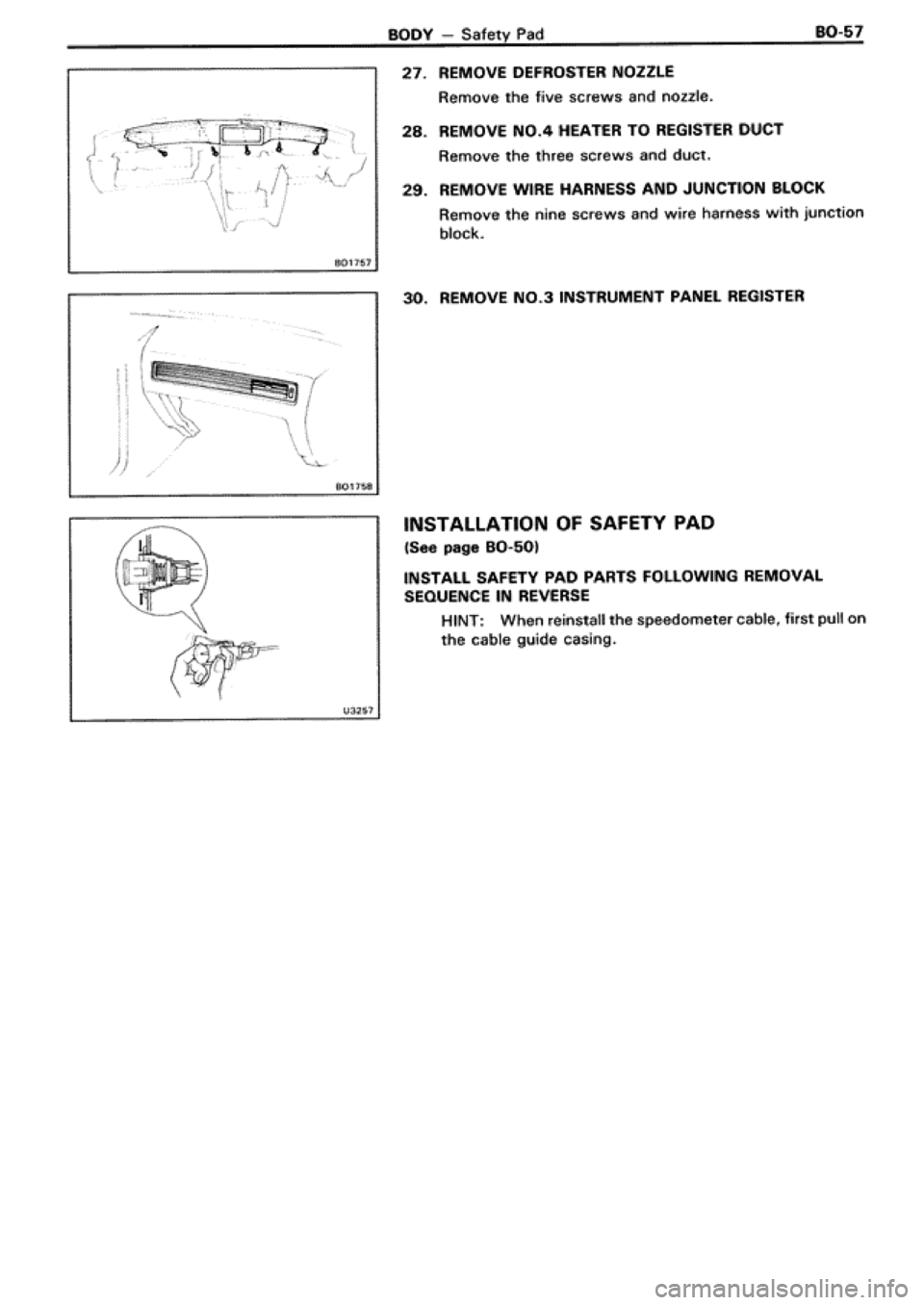 TOYOTA SUPRA 1990 3.G Workshop Manual 