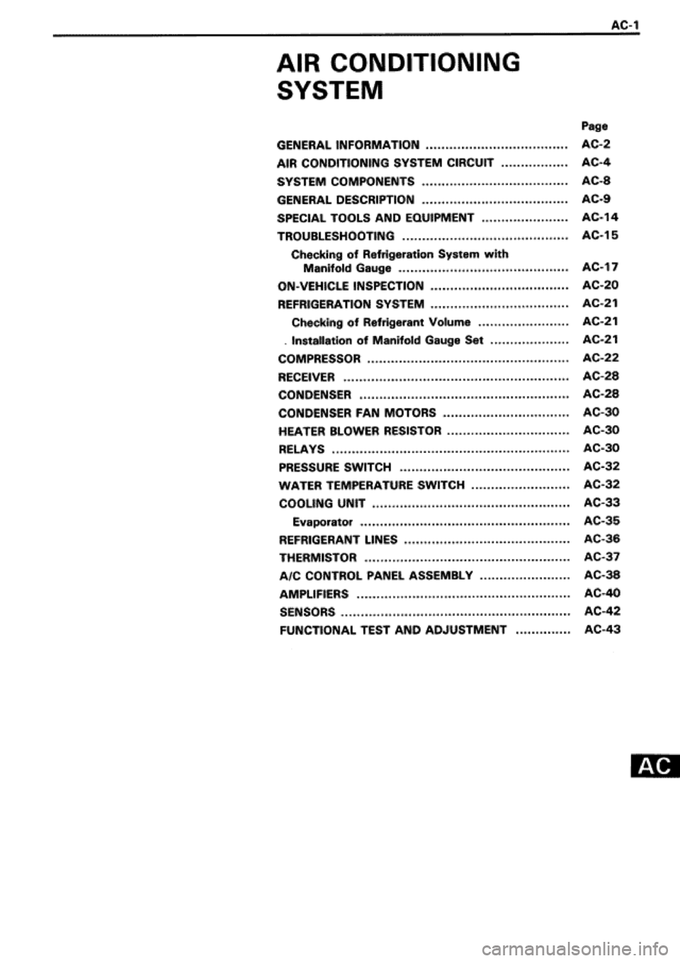 TOYOTA SUPRA 1990 3.G Workshop Manual 