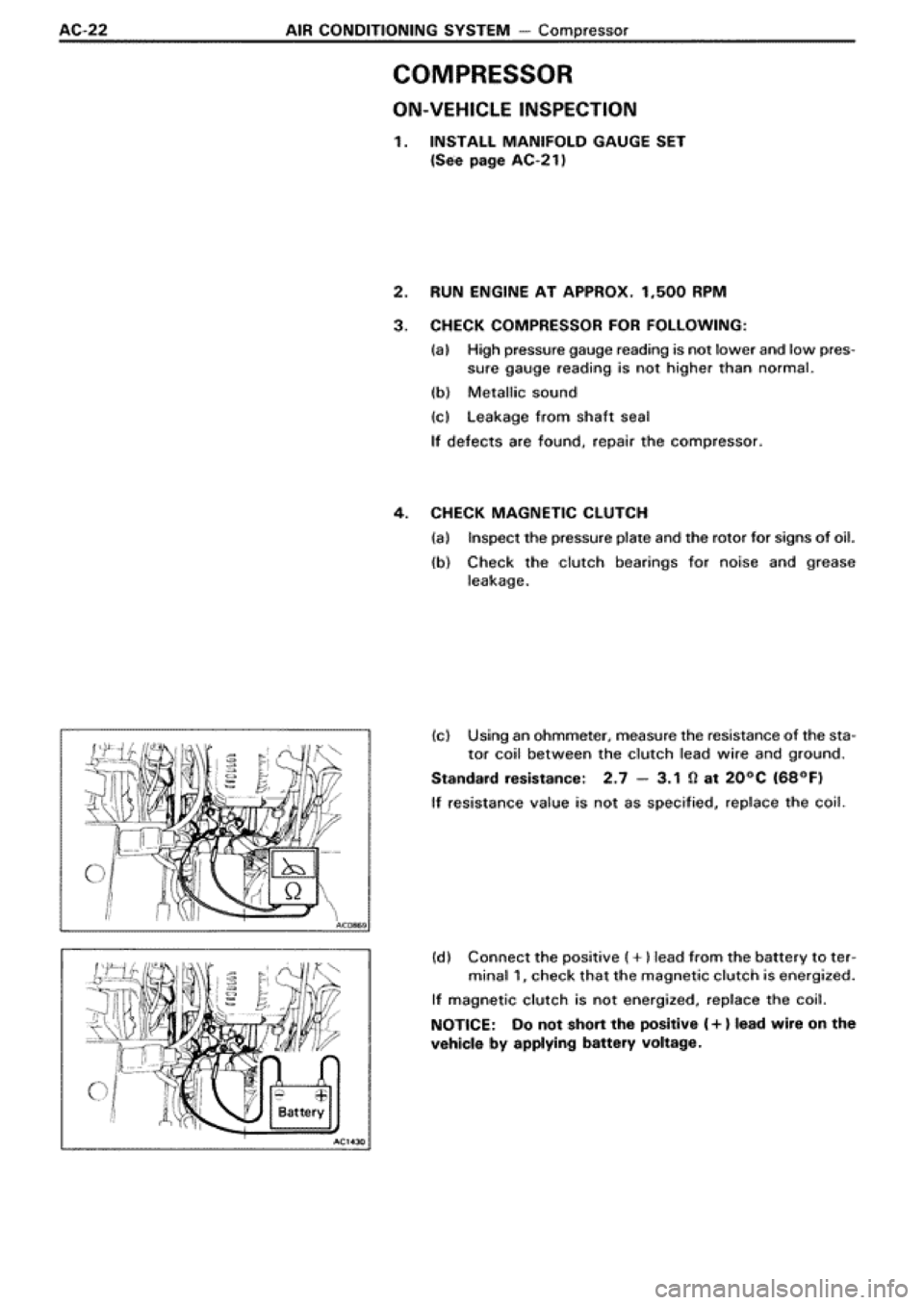 TOYOTA SUPRA 1990 3.G Workshop Manual 