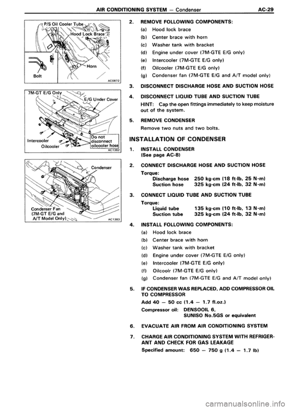 TOYOTA SUPRA 1990 3.G Workshop Manual 