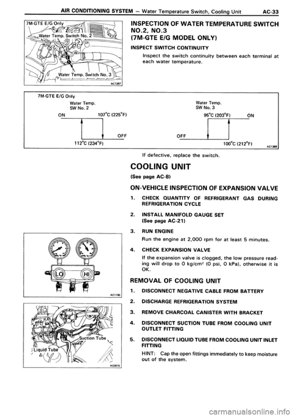 TOYOTA SUPRA 1990 3.G Workshop Manual 